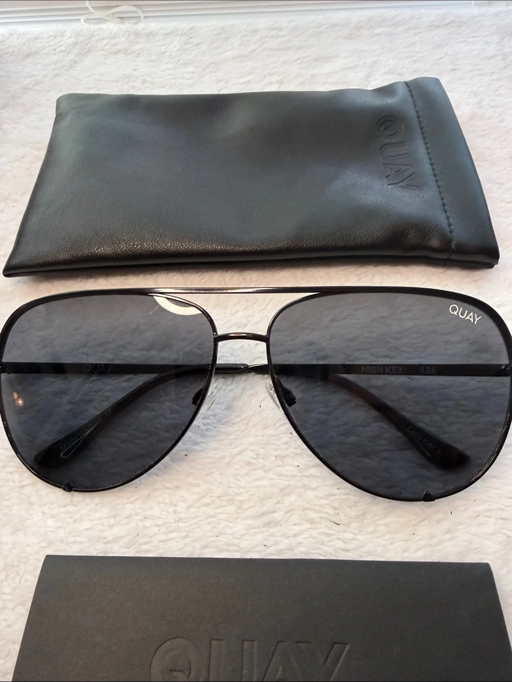 Quay High Key Black Aviator Sunglasses
